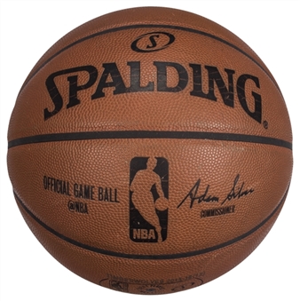 2015 Minnesota Timberwolves & Golden State Warriors Game Used Spalding Basketball Photo Matched To 4 Games (Resolution Photomatching)